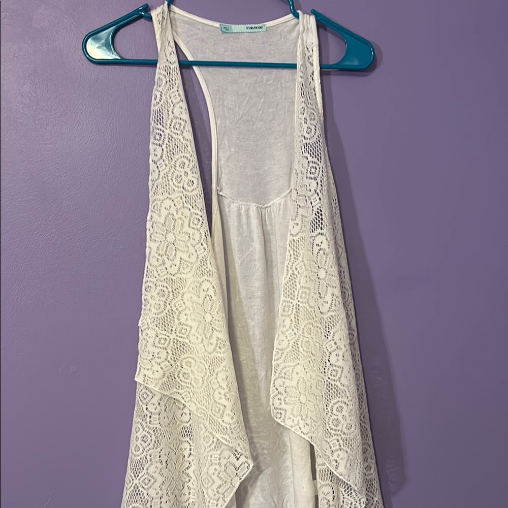 White Lace Vest